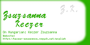 zsuzsanna keczer business card